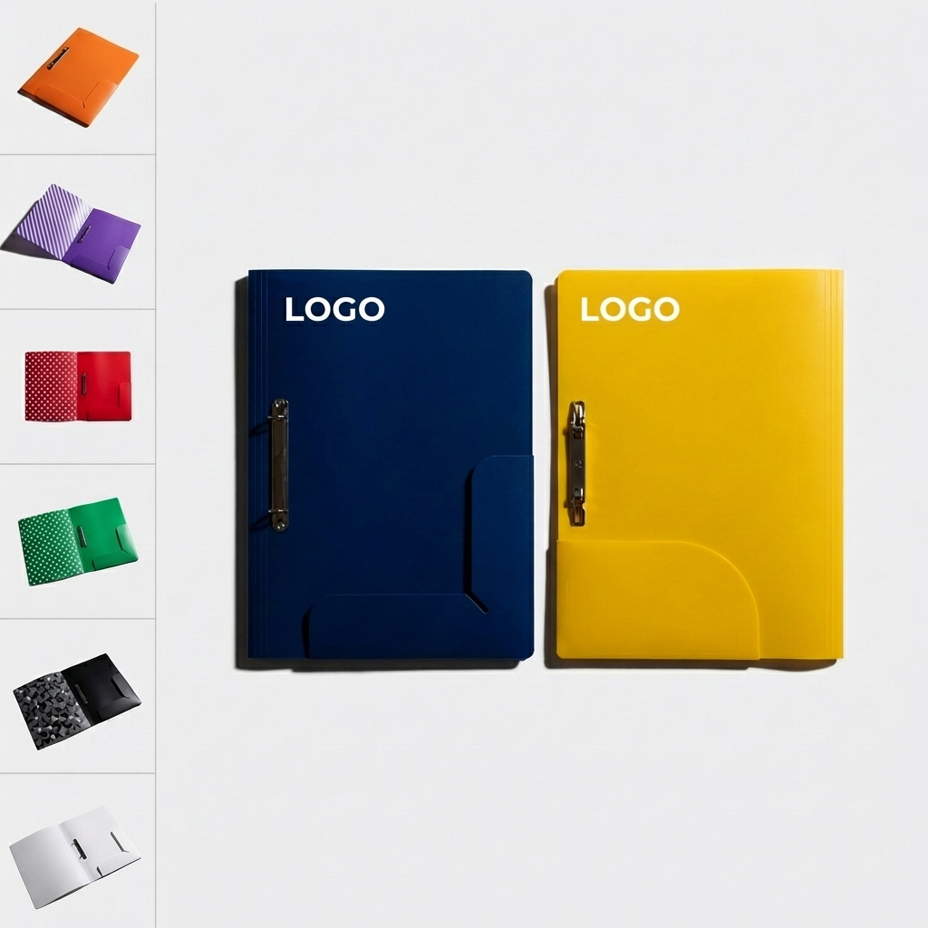 A4 2-Hole Punch Presentation Folder with Dual Pockets