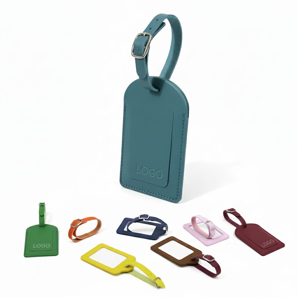 Durable Personalized PU Leather ID Tags for Luggage, Backpacks & Briefcases