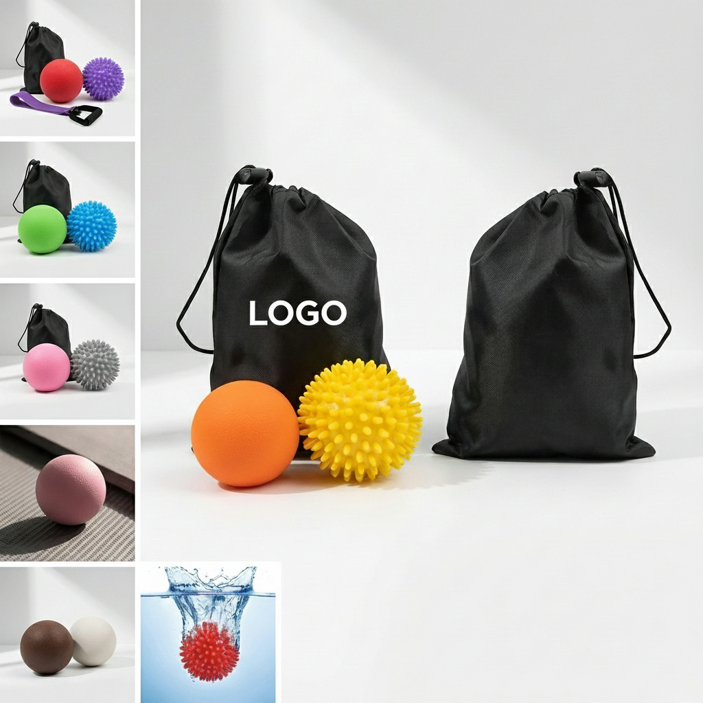 Professional Trigger Point Massage Ball Kit with Bag for Full Body Muscle Recovery