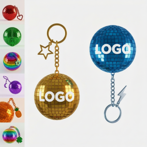 Customizable Mini Disco Ball Keychain for Party Favors and Gifts