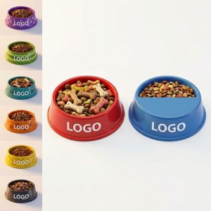 Colorful Plastic Pet Bowl Set - 5.9" Durable Multi-Purpose Dish