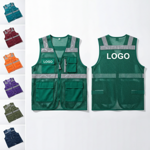 Lightweight Multi-Pocket Polyester Uniform Vest for Teams & Volunteers