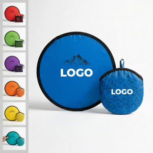 Portable 10" Polyester Collapsible Flying Disc with Carry Pouch